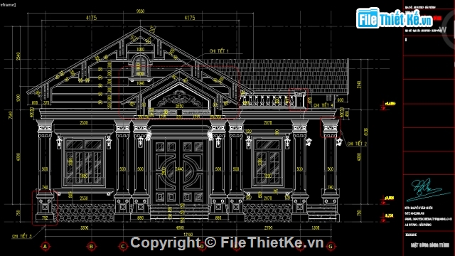 Biệt thự cad,Biệt thự nhà vườn,Biệt thư 1 tầng,Biệt thự 12.1x13.3m